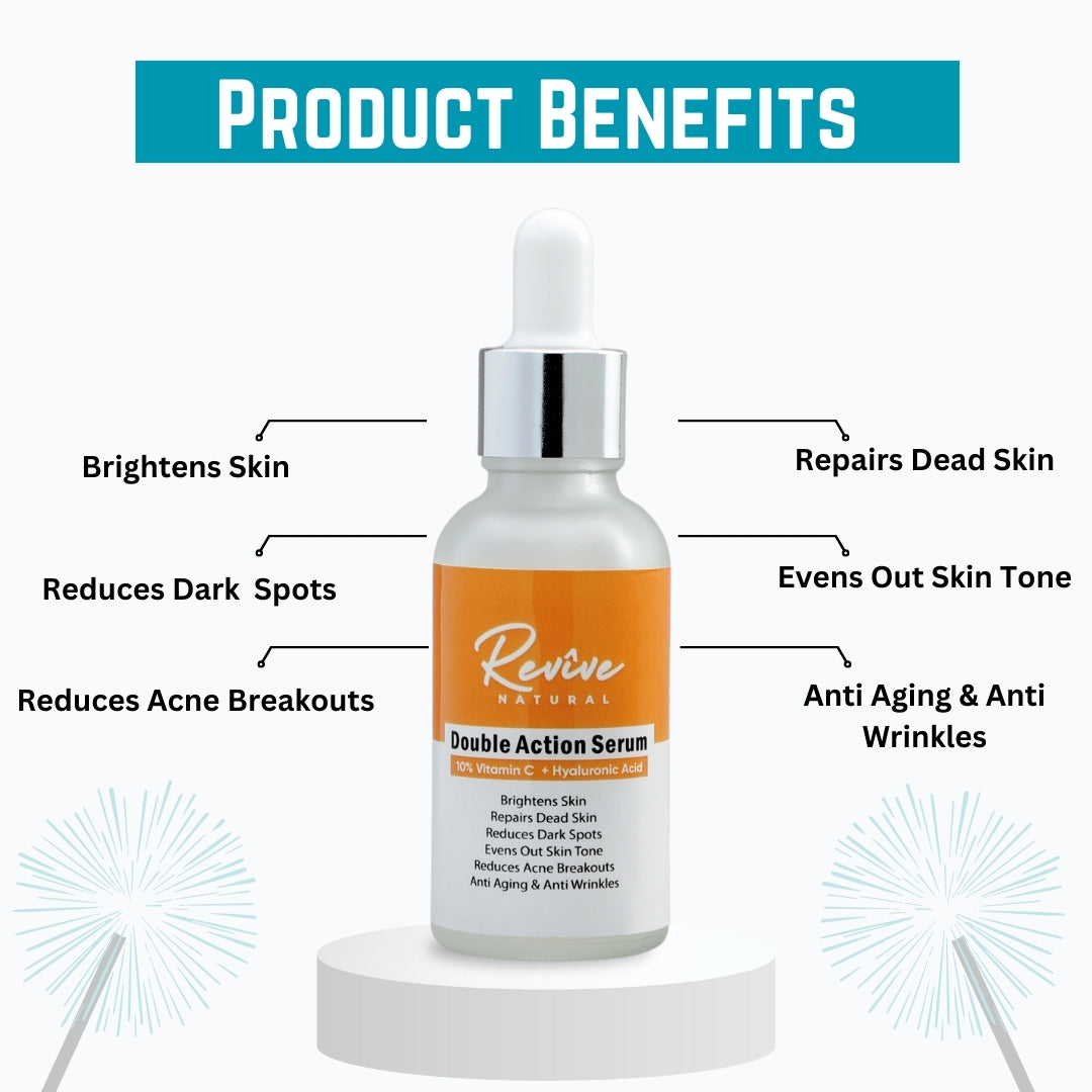 Double Action Serum - 10% Vitamin C and Hyaluronic Acid - 30 ml