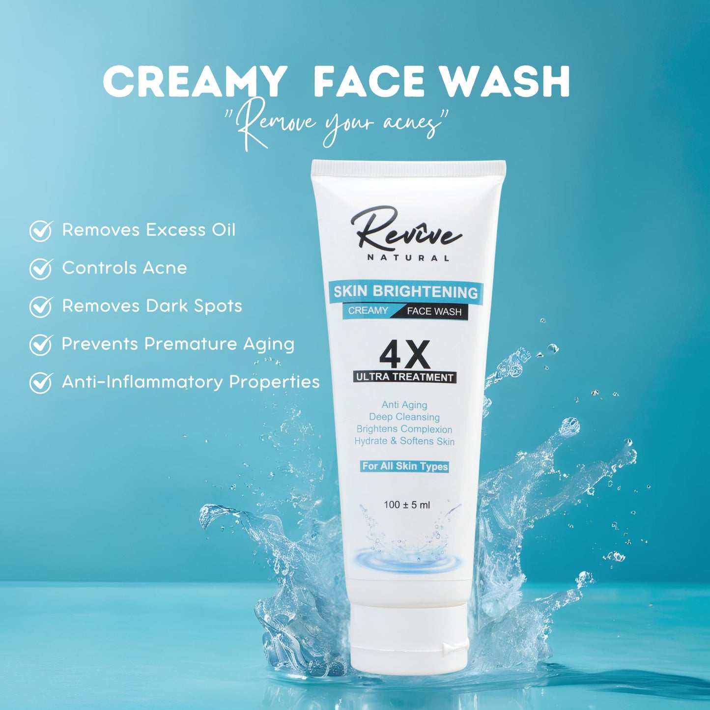 Skin Brightening Creamy Facewash - 100 ml