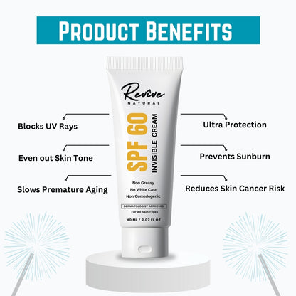 SPF 60 Invisible Sunscreen - For All Skin Types | PA+++