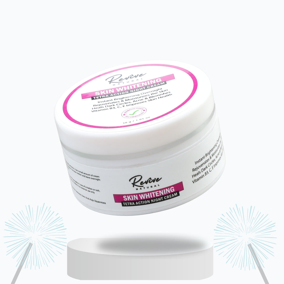 Skin Whitening Tetra Action Night Cream for All Skin Types